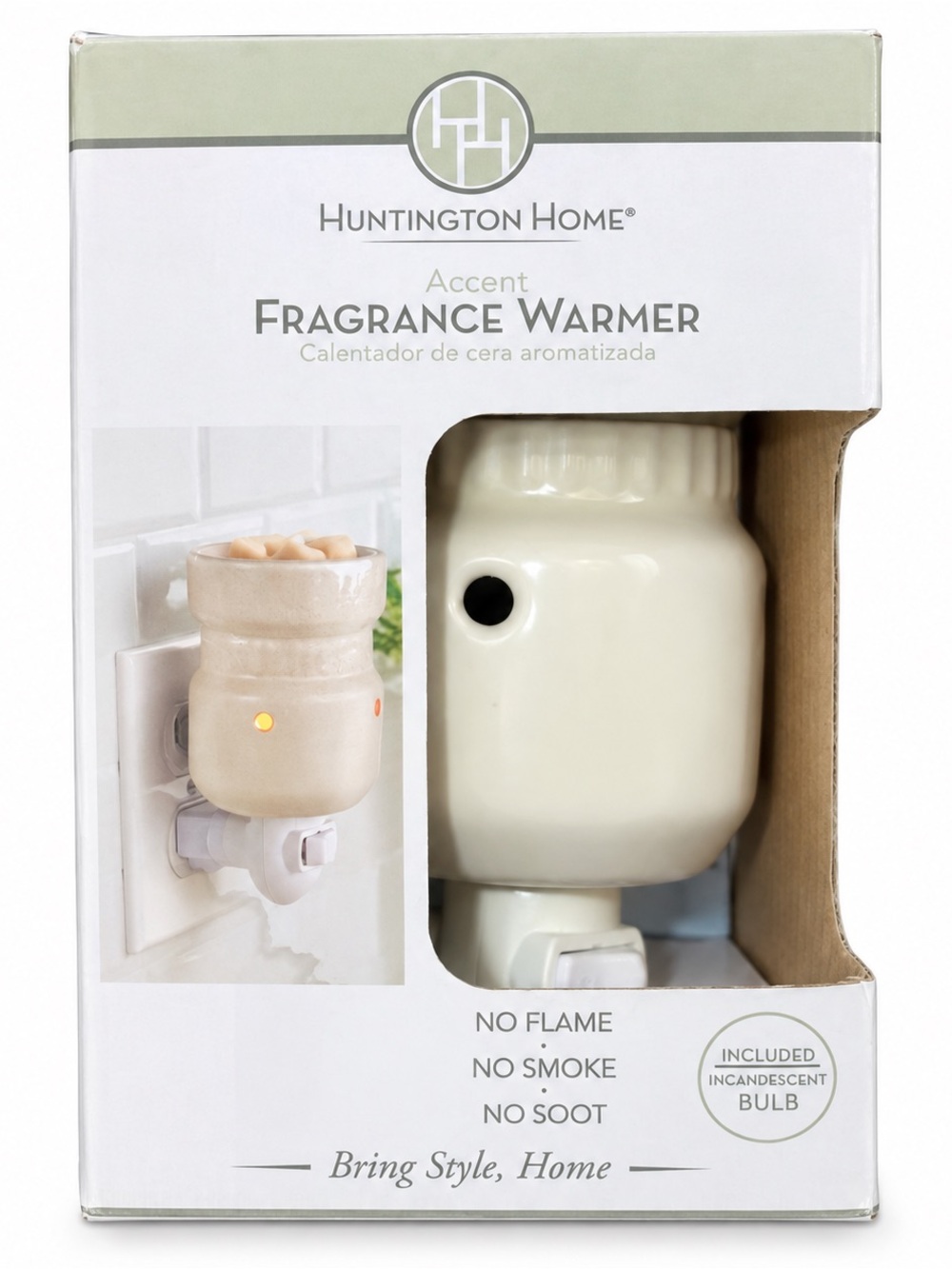 Huntington Home Ceramic Plug-In Wax Warmer | Cream Fragrance Warmer | NWT